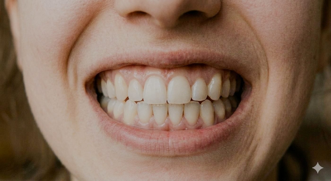 Dientes alineados después de la ortodoncia